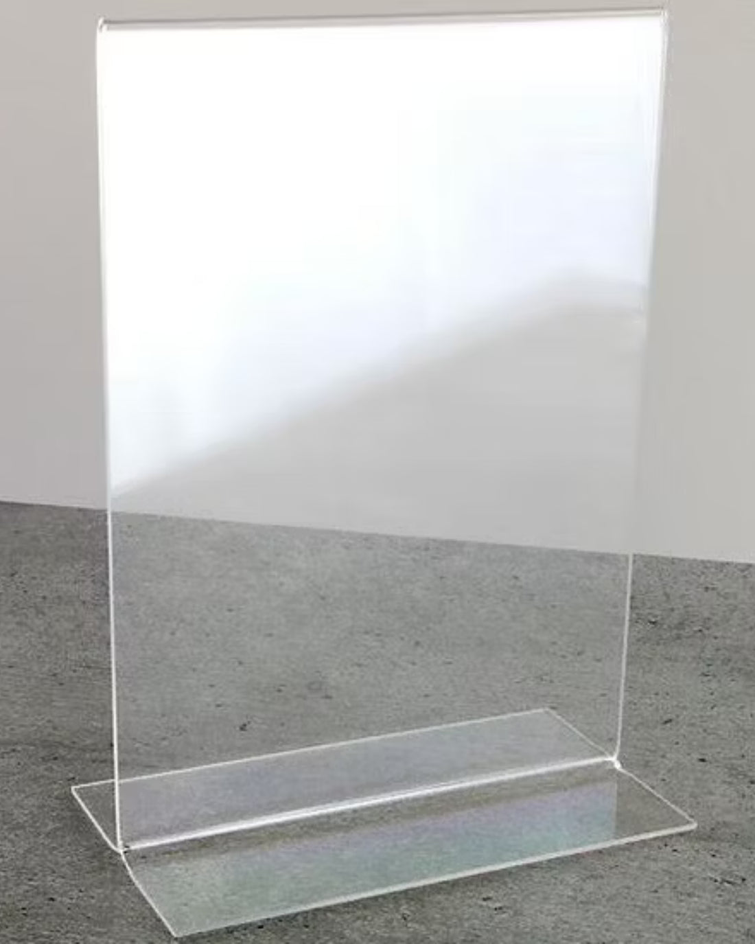 Acrylic T Shape Double Sided Table Top Display Stand