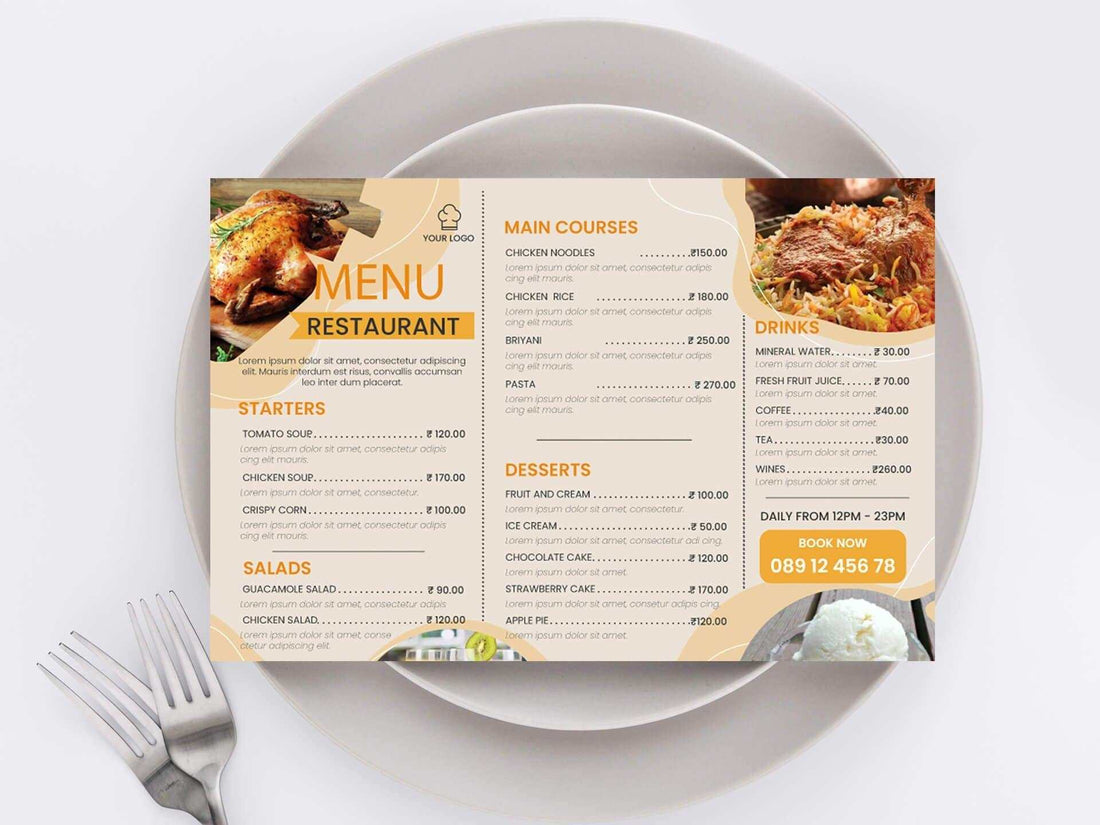 Menu Cards - Print Karwow