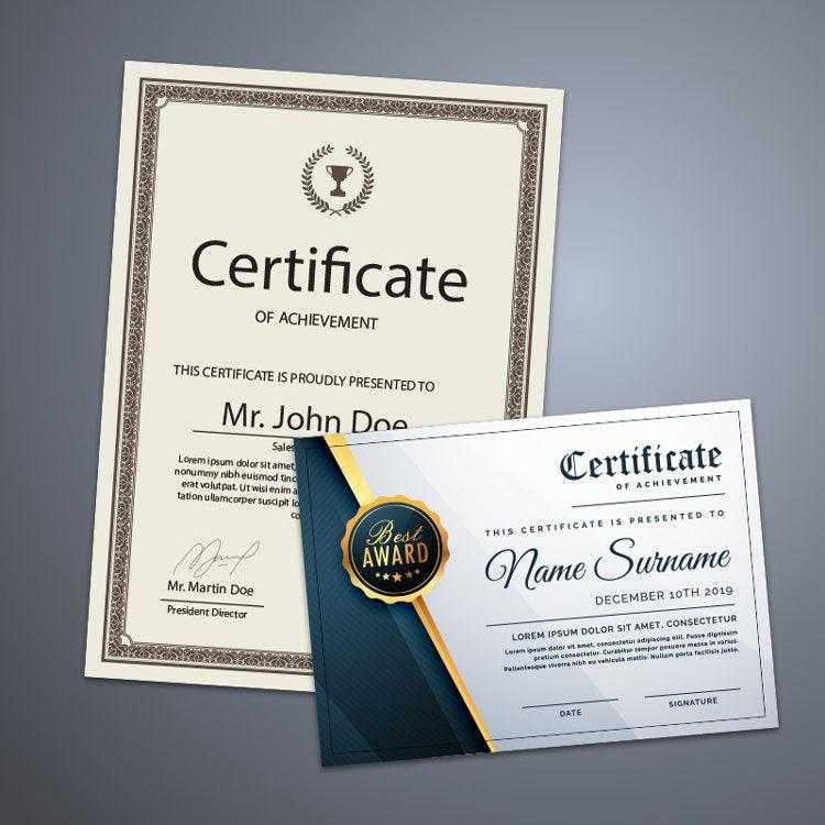 Certificates - Print Karwow